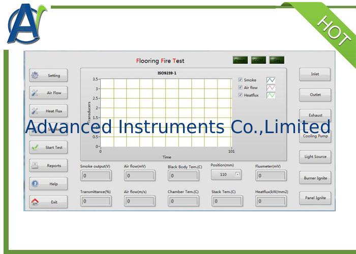 ASTM E648  ISO 9239-1 Flooring Radiant Panel Test equipment for Floor Materials