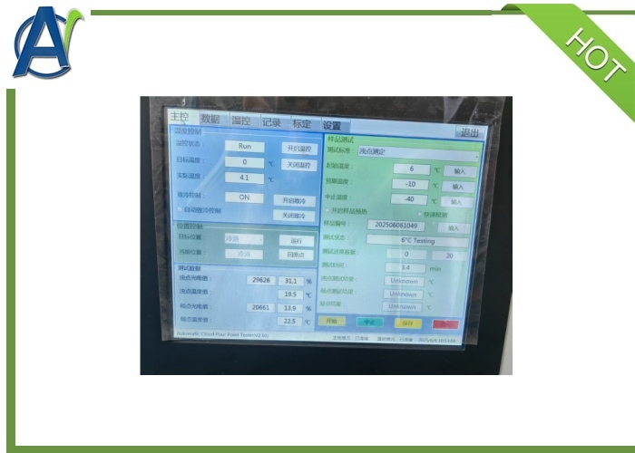 ASTM D97 Low Temperature Automatic Pour Point and Cloud Point Analyzer for Petroleum Products ASTM D2500