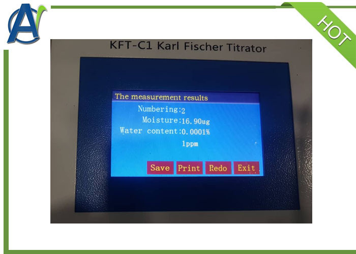 ASTM D6304 Coulometric Karl Fischer Titration Equipment for Trace Moisture Test